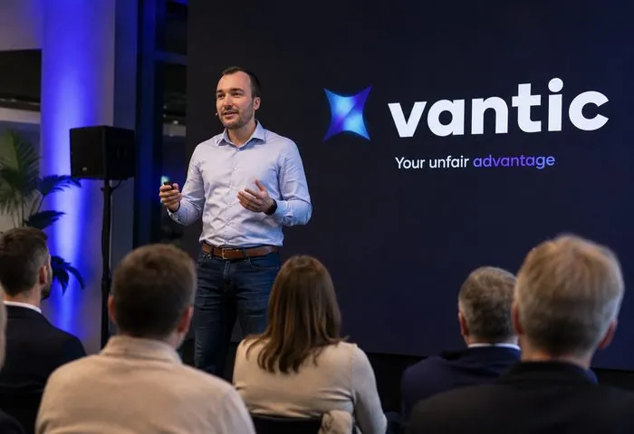 Vantic-trainer geeft een sessie voor een groep